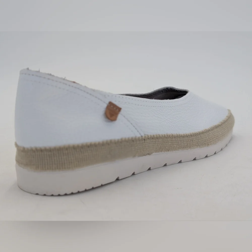 Verbenas Noelia Women Sz 10 Made in Spain Espadrilles White Leather